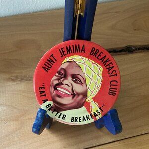 Aunt Jemima Breakfast Club Button Vintage